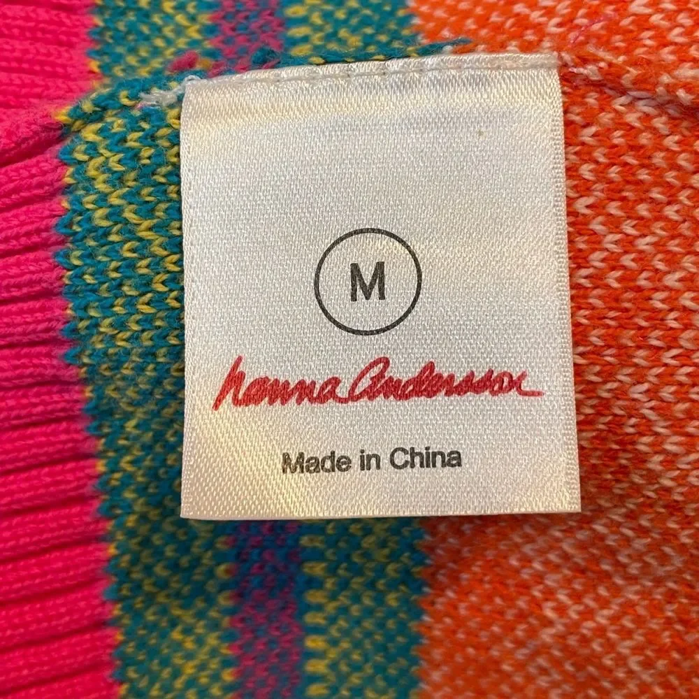 Hanna Andersson Knit Hat Colorful Pink, Turquoise, Orange Girl’s Size Medium